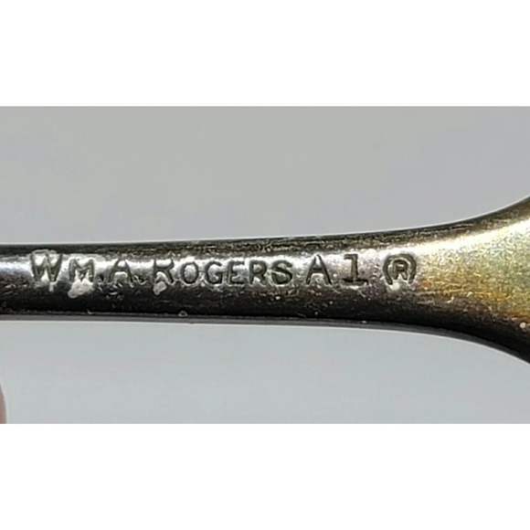 Vintage WMA Rogers A1 Silver Plated Engraved Spoon - Picture 2 of 7